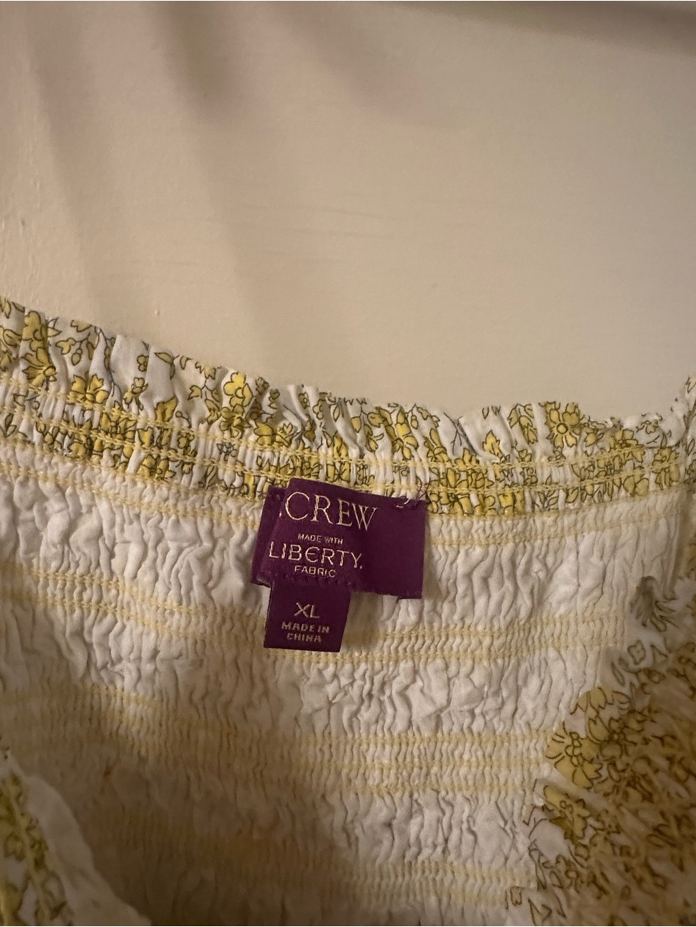 J. Crew Yellow Floral Smocked Midi Dress - Picture 5 of 6